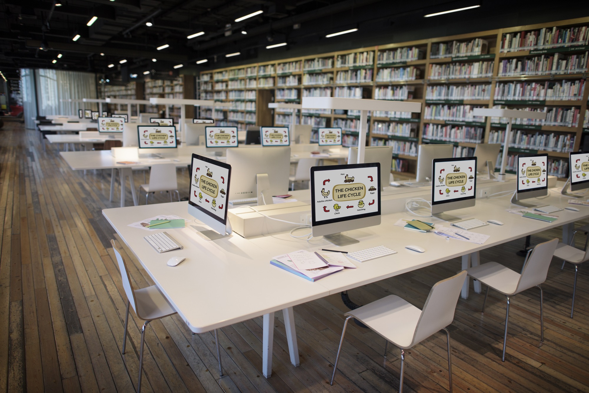 Online Learning Center E-learning Library Concept